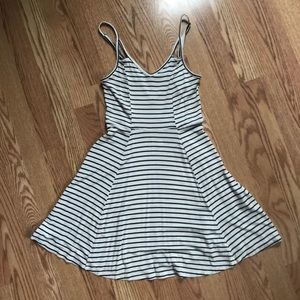Black and White Striped Dress